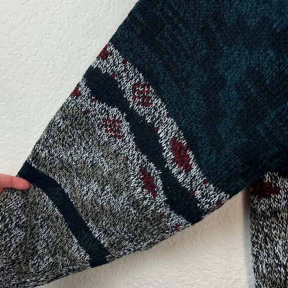 Vintage City Streets Pullover Tribal Pullover Grandpa Knit Sweater Size Large - Picture 3 of 5